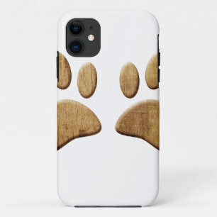 Hout Dog Paw Print iPhone 11 Hoesje