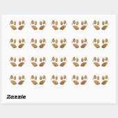 Hout Dog Paw Print Hart Sticker (Vel)
