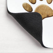 Hout Dog Paw Print Muismat (Hoek)