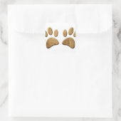 Hout Dog Paw Print Vierkante Sticker (Tas)