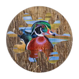 Hout Duck Cutting Board, Duck Hunting Round Snijplank