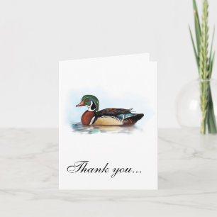 Hout Duck Dank je Notecard Blank Bedankkaart