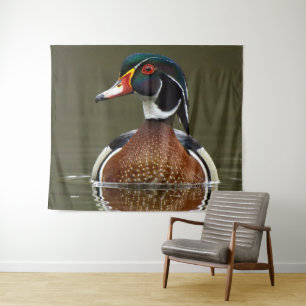 Hout Duck on Water Wandkleed