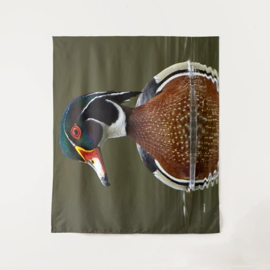 Hout Duck on Water Wandkleed (Voorkant)