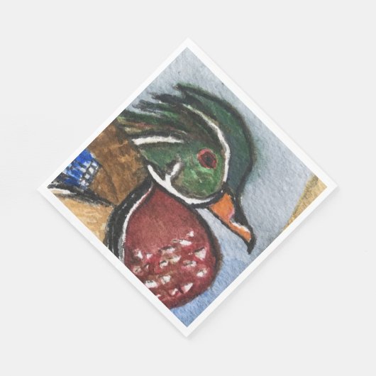 Hout Duck Party Papier Servetten Rustiek (Hoek)