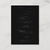 Hout-effect Monogram zwart wit Visitekaartje (Achterkant)