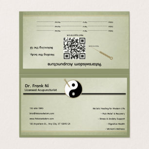 Hout Element Minimalistische Acupunctuur Visitekaa Visitekaartjes