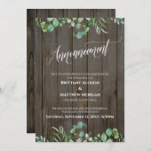 Hout en eucalyptus Uitgestelde aankondiging huweli (Voorkant / Achterkant)