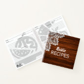 Hout en hout Rustic Recipe Book Notitieboek (Binnen)