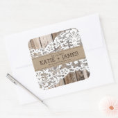 Hout en Kant Rustiek Land Bruiloft Label (Envelop)