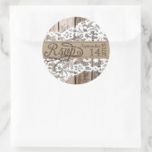 Hout en Kant Rustieke RSVP Label (Tas)