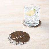 Hout en kant Trouwpapier Onderzetters (Insitu)