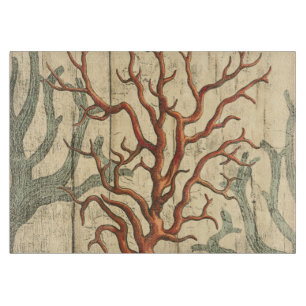 Hout en klein koraal snijplank