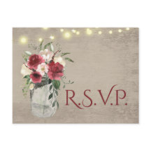  Hout en Lichten Jar Bourgondië Bloemen RSVP