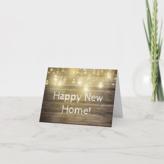 Hout en lights Rustic Country Greetings Note Kaart (Voorkant)
