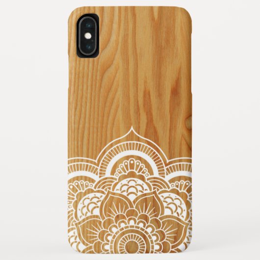 Hout en Mandala Case-Mate iPhone Case (Achterkant)