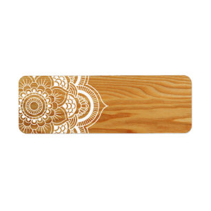 Hout en Mandala Etiket