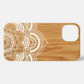 Hout en Mandala Hoesje-Mate iPhone Case iPhone Hoesje (Achterkant horizontaal)