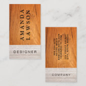 Hout en Marmer Visitekaartje (Voorkant / Achterkant)