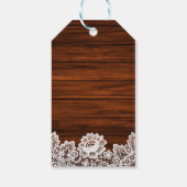 Hout en ras Rustic Wedding Dank je Label Cadeaulabel (Achterkant)