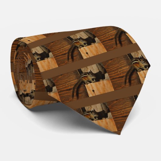 hout en spaanders stropdas (Opgerold)