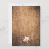 hout en Waterverf Pastel Flowers Weddenschap I Kaart (Achterkant)
