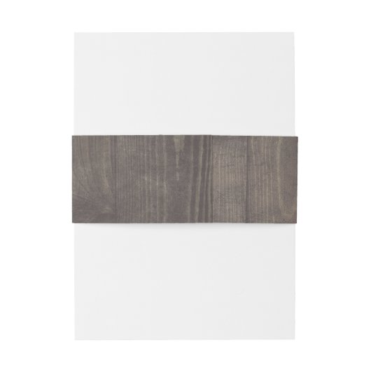 Hout en witte bloemen rustiek uitnodigingen wikkel (Achterkant Voorbeeld)