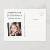 Hout Eucalyptus Afstuderen Fotoaankondiging Aankondigingskaart (Achterkant)