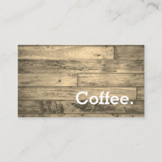 Hout Floor Simple Loyalty Coffee PunchCard Sepia