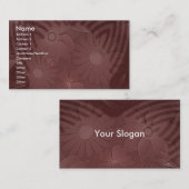 Hout Floral Deco Visitekaartje (Voorkant / Achterkant)