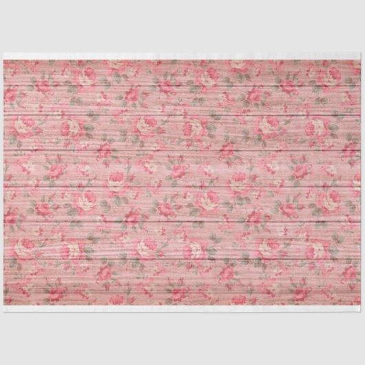Hout Floral Modern Popular Tissuepapier (Voorkant)