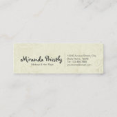 Hout Floral String Lights Gold Script Makeup Salon Mini Visitekaartje (Achterkant)