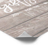 Hout Floral String Lights Kaarten Gifts Wedding Si Poster (Hoek)