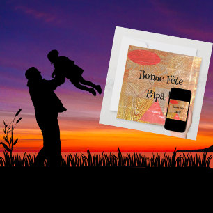 Hout - geometrische vormen - Dag van de vaders Kaart