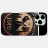 Hout gesneden eland teken Case-Mate iPhone case (Achterkant (horizontaal))