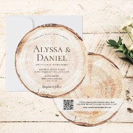 Hout gesneden graan QR Code Details Rustieke bruil Kaart