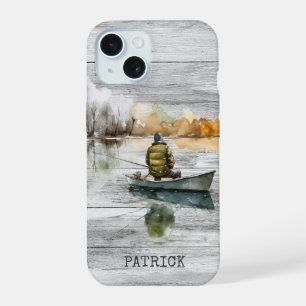 Hout Gevist meervisser iPhone 15 Hoesje