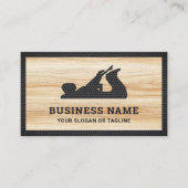 Hout Graan Black Hand Plane Handyman Carpenter Visitekaartje (Voorkant)