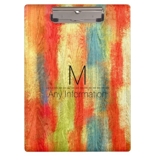 Hout Graan Monogram Klembord (Voorkant)