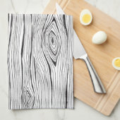 Hout Grain Doodle Tea Towel Theedoek (Quarter Fold)