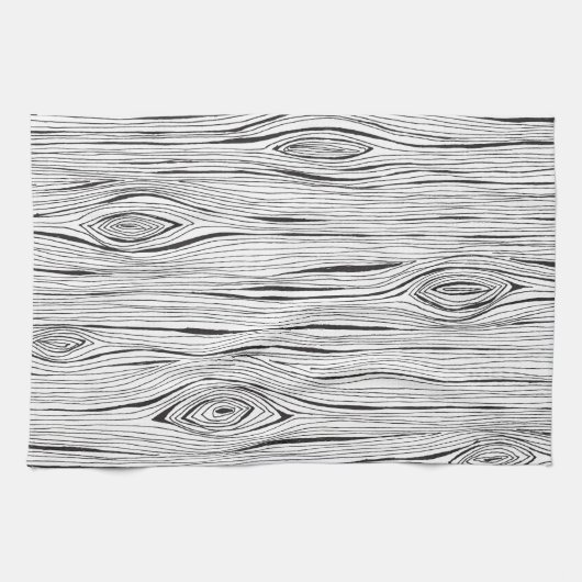 Hout Grain Doodle Tea Towel Theedoek (Horizontaal)