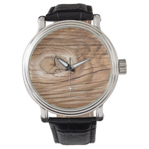 Hout Grain Knothole Watch Horloge