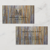 Hout Grain Professional Elegant Monogram #23 Visitekaartje (Voorkant / Achterkant)