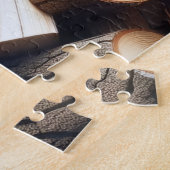 Hout hakken legpuzzel (Zijkant)