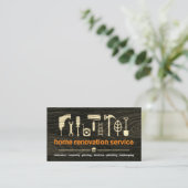 Hout Handyman Builder Tools Visitekaartje (Staand voorkant)
