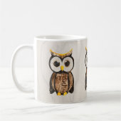 Hout - houte - Owl Koffiemok (Links)