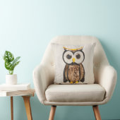 Hout - houte - Owl Kussen (Stoel)
