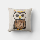 Hout - houte - Owl Kussen (Voorkant)