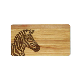 Hout Inlay Zebra Etiket