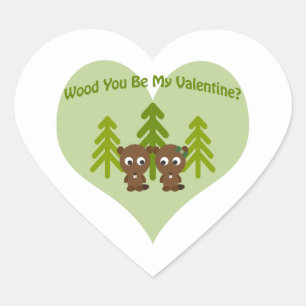 Hout Je bent een mijnenstooteraar Hart Sticker